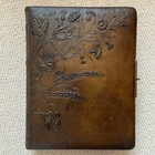 Antique Victorian Large Photo Album Leather Bound Size 29x24x6.5cm