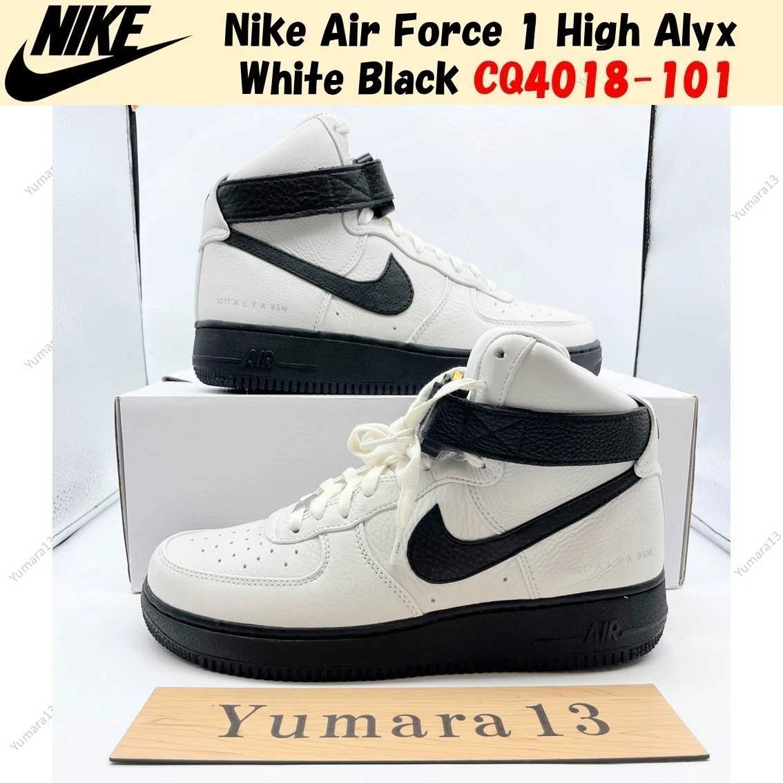 Nike 1017 ALYX 9SM x Air Force 1 High White Black - огромный выбор