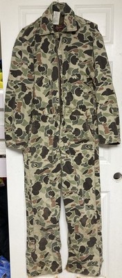 VTG Walls Coveralls Men's L Tall Blizzard Pruf Duck Camo Hunting
