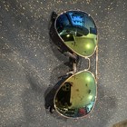 Men's Aviator Sunglasses Gold Metal Frame Green Mirrored Reflective Lenses — photo 1