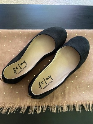 French Sole New York FS/NY Sloop Flats Black Suede Size 7