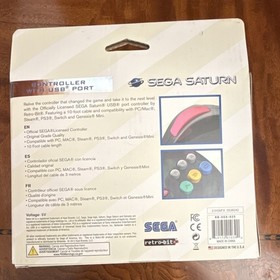 SEGA Retro-Bit USB Wired Controller Slate Grey 10ft for PC Mac PS3 Switch