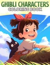 Ghibli Characters Coloring Book: Anime Legends Coloring Pages featuring Iconic C