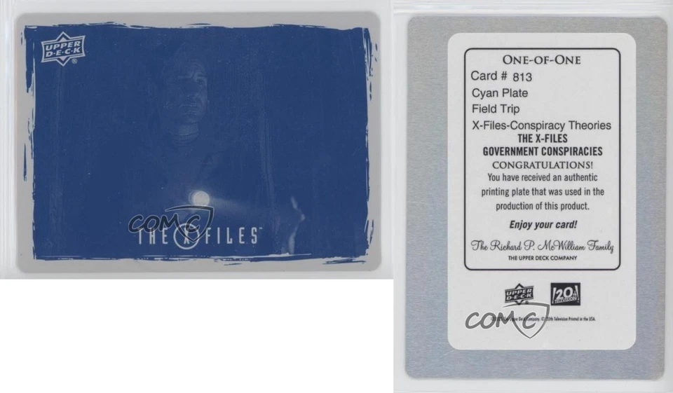 2025 X Files Government Conspiracies High-Series Printing Plate Cyan 1/1 #813 - Image 3 of 3
