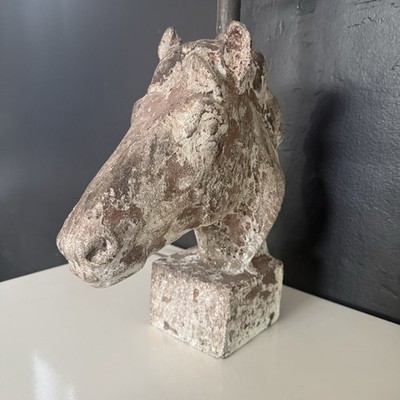 Rustic Horse Head Table Lamp Antique Working Cowboy Cowgirl Southwestern Mancave