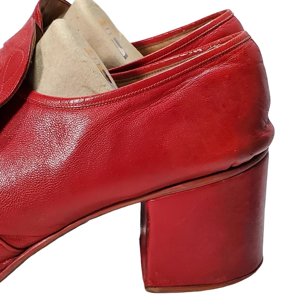 De Colección Años 70 Años 70 Para hombres PLATAFORMA Tacones DISCO Zapatos de Vestir Mocasines Talla 12 D Foto 3 de 4