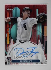 2025 Topps Finest Red Refractor 1/5 Drew Thorpe #FA-DT Auto sc8