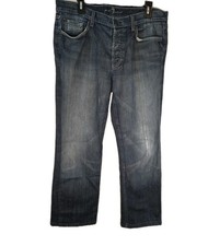7 For All Mankind 36x29 USA MADE Relaxed Button Fly Dark Wash Denim Mens Jeans
