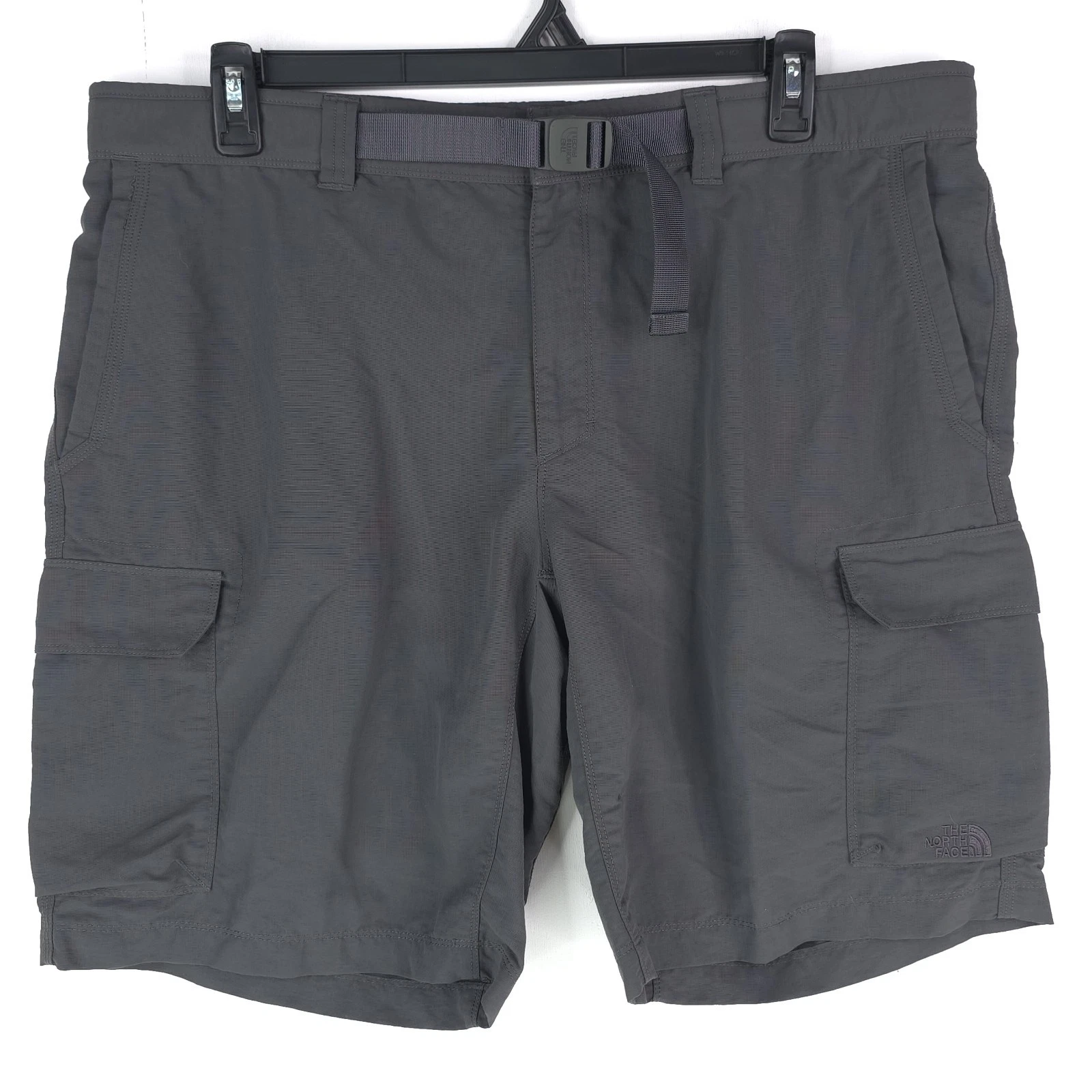 The North Face Men's Size 40 CFX9 Gray Nylon Belted Hiking Shorts 10" Inseam