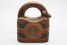 Vintage Yale & Towne Y&T Clover Brass Padlock - No Key