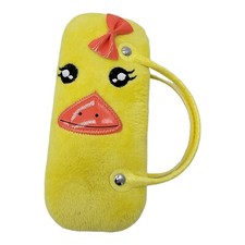 Girls Child Children Eyeglasses Case ONLY Yellow Duck Ducky Bow handles