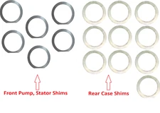 Shims, Front-Pump & Rear-End-Play, 2.310" x 1.725" GM TH350/TH350C/TH250