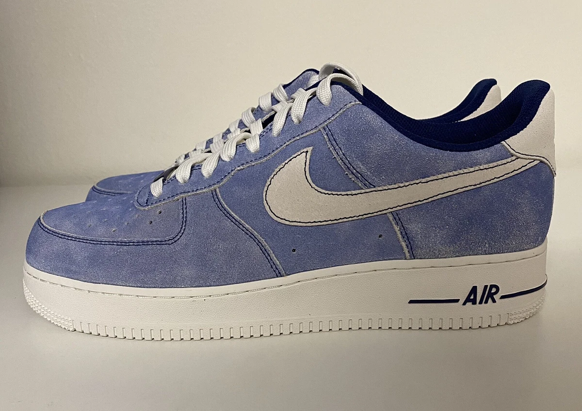 Nike Men's Air Force 1 '07 LV8 Shoes, Size 8.5, Sail/Blue Void