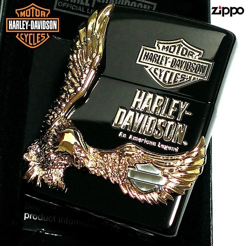 Harley Davidson Eagle Metal Black Gold Hdp-14 Limited Japan