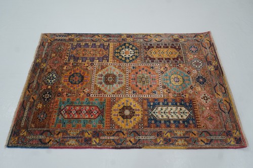 3 x 5 ft Brown Samarkand Afghan Hand Knotted Oriental Area Rug - Picture 4 of 17