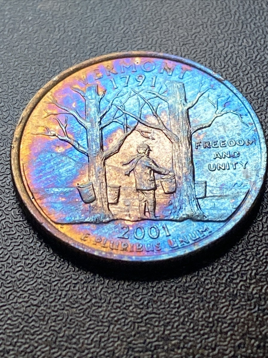 2001 D Vermont State Quarter Actual Coin One-of-a-kind