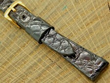 JB Champion Vintage NOS Unused Alligator Short Watch Band Gold Tone Buckle 11mm