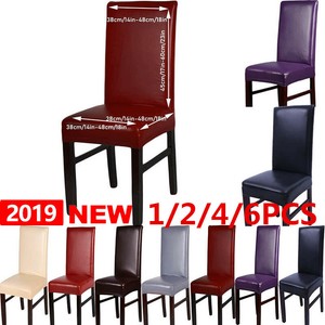 Details About Waterproof Pu Leather Slip Covers Dinning Room Wedding Party Seat Chair Cover Uk