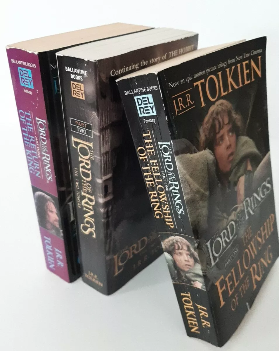 The Lord of The Rings Trilogy Book Set of 3 By J.R.R. Tolkien Del Rey Books