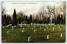 ARLINGTON NATIONAL CEMETERY MILITARY GRAVE TOMB STONES VINTAGE POSTCARD 1914 ARLINGTON NATIONAL CEMETERY MILITARY GRAVE TOMB STONES VINTAGE POSTCARD 1914