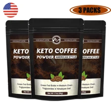 3Packs Keto High Performance Instant Coffee Mix, Supports Energy & Metabolism