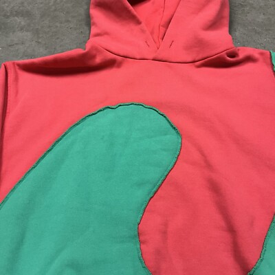 ERL Patchwork Swirl Heavyweight Hoodie Sweatshirt Green Red ERL Patchwork Swirl Heavyweight Hoodie Sweatshirt Green Red
