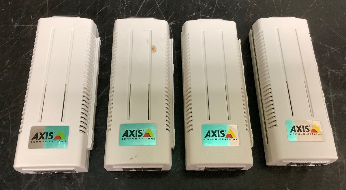 Lot of 4 AXIS Communications POE Midspan 1-Port Model 0226-001
