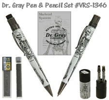 Retro 51 Dr. Gray Vintage Metalsmith Rollerball Pen & Pencil Set #VRS-1346