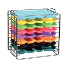 Plasdent 300TRB-C Stackable Tray Rack for Size B Chrome 14.5" x 9.75"