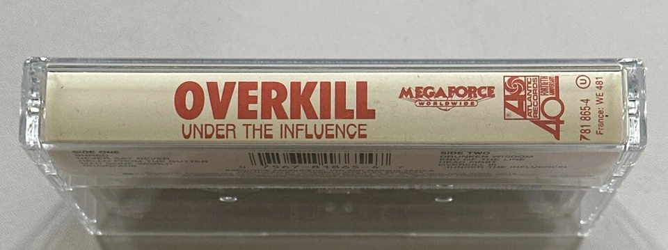 Overkill Under The Influence Cassette Tape 1988 Metal Thrash Rare Ex / Mint - Image 4 of 4