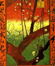 JAPONAISERIE AFTER HIROSHIGE BLOSSOM CHERRY TREE 1887 PAINTING BY VAN GOGH REPRO