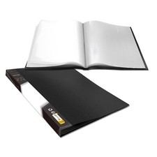 Art Portfolio Folder, 40 Clear Pockets Paper Protectors Display 80 Pages Clea...