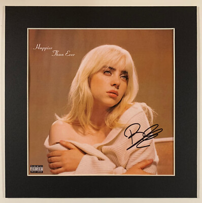 BILLIE EILISH - HAPPIER THAN EVER - Mounted Album Cover Display