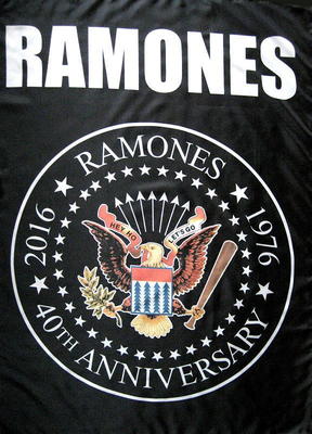 RAMONES FLAGGE FAHNE 40th ANNIVERSARY CHRYSALIS YEARS LOGO POSTERFLAGGE FLAG