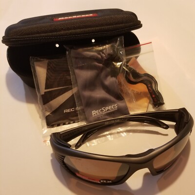 Free Spirit XL Sunglasses Magnetic Side Shield Matte Gun 59-18-125 MTB Sport New