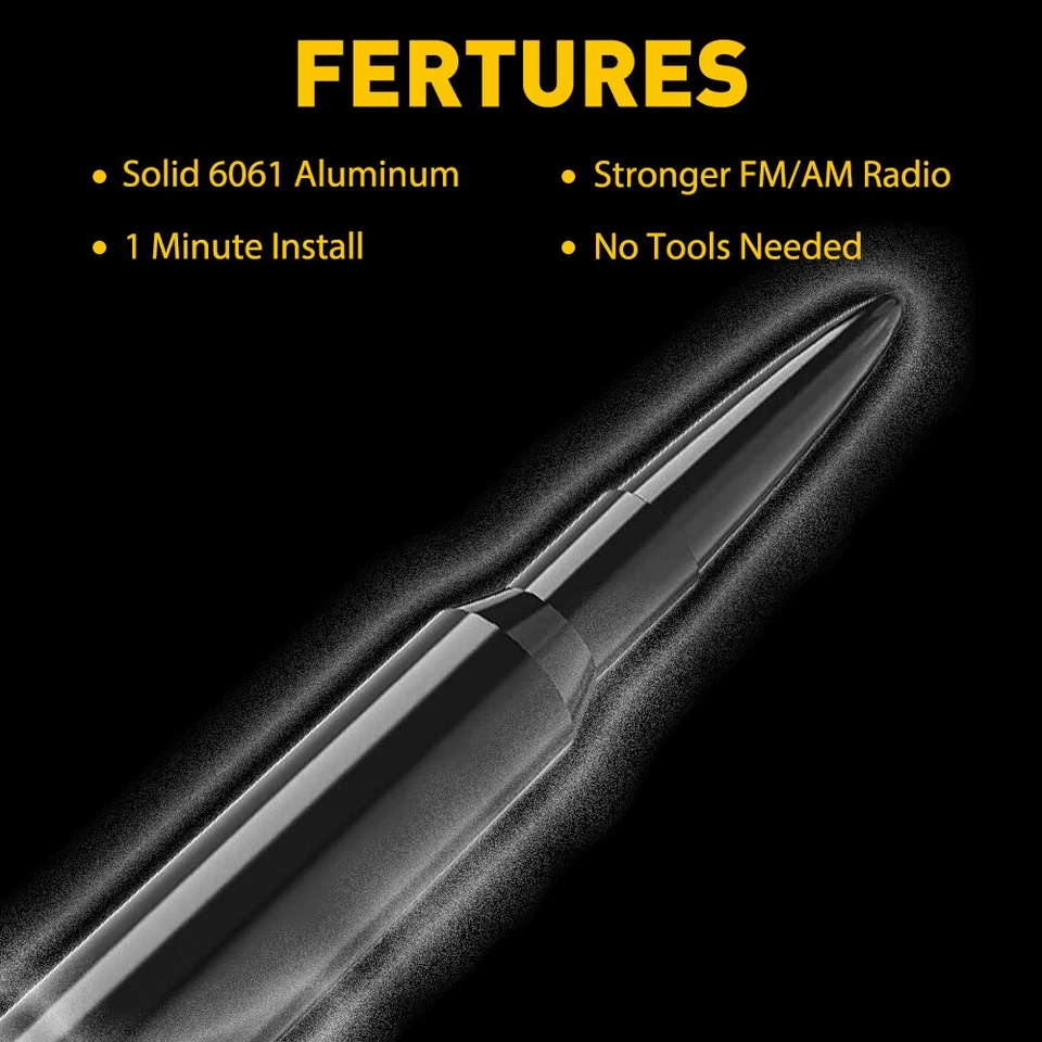 RADIO MÁSTIL ANTENA BALA CORTA COCHE Para CHEVROLET SILVERADO 1500 & 2500 & 3500 Foto 4 de 4