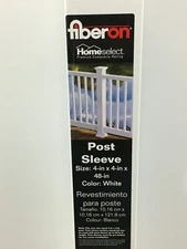 NEW Fiberon HomeSelect White Composite Deck Post Sleeve 4x4x48" 160835 FREE SHIP