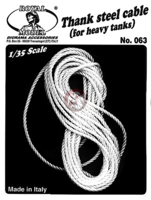 Royal Model 1/35 Tank Steel Cable No.1 for Heavy Tanks 063