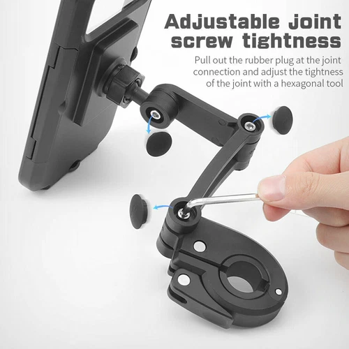 Waterproof Motorcycle Bike Handlebar Phone Mount Holder Case for iPhone Samsung - Picture 11 of 19