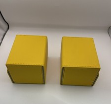 2 Boxes Leather Deck Card Boxes Large Size Fit 100 Plus Sleeved Cards Deck Ga...