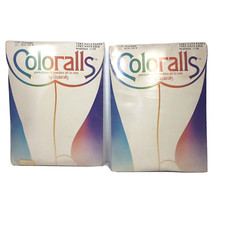 Queen size Navy Coloralls Lot Of 2 Pair Pantyhose  Panties Vintage 1983 Hanes