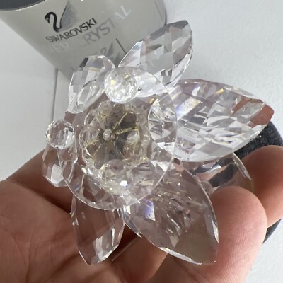 SWAROVSKI Silver Crystal Water Lily Candleholder w/ Box  display picture 1