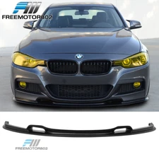 Fits 12-18 BMW F30 3 Series M Sport Front Bumper Lip VR Style Unpainted Black PU