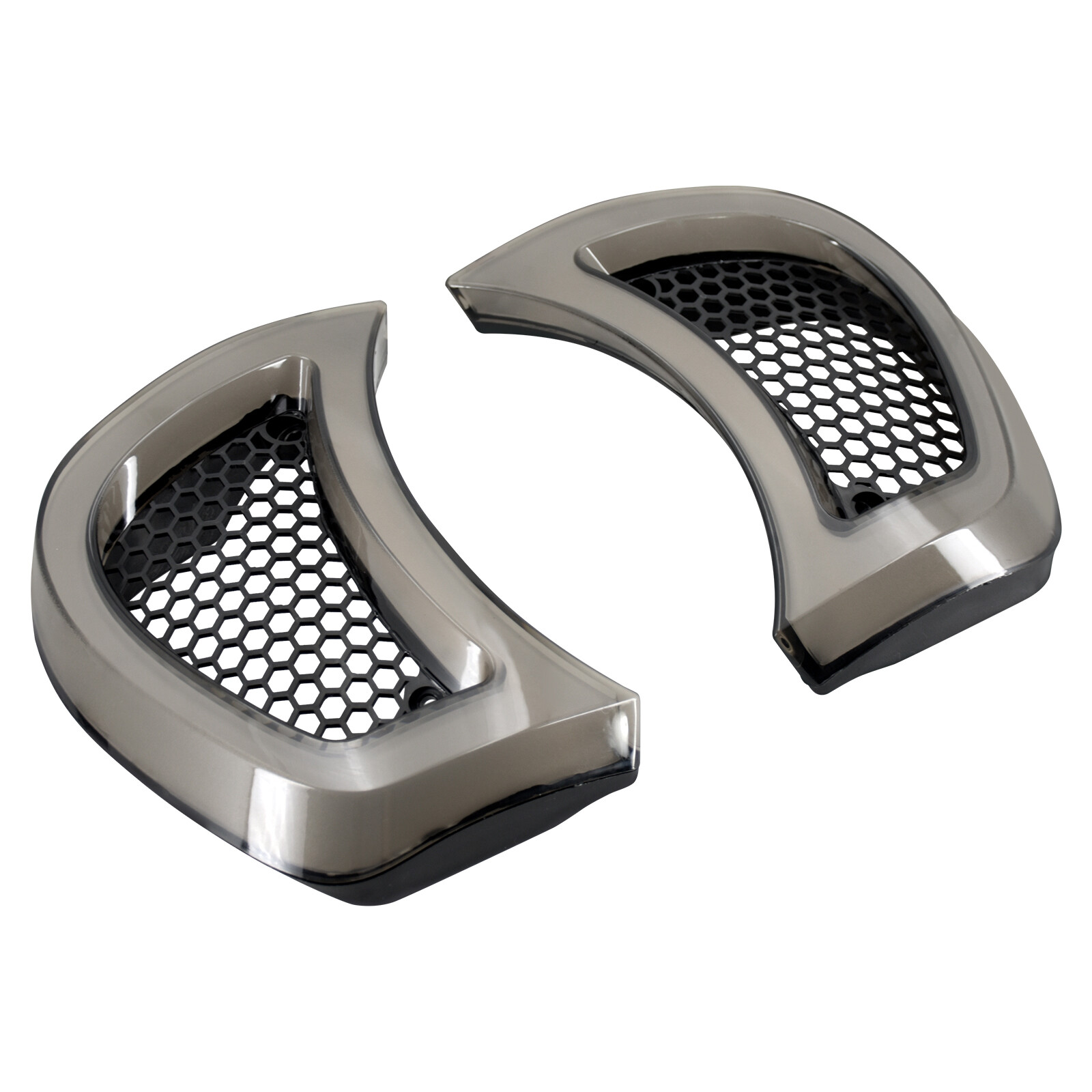 Amber White w/ Smoke Lens Headlight Vent Accent LED Light For Harley Road Glide