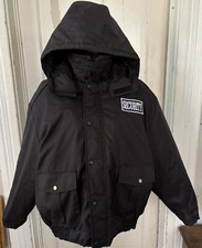 First Class Security Jacket Sz XXL Black Bomber Warm Collar Waterproof Quilted
