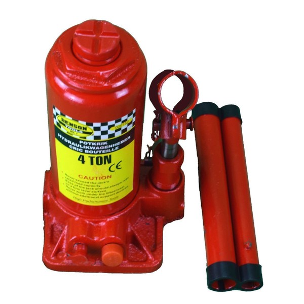 Hydraulik Wagenheber 4,0 Tonnen TragfäHigkeit Rot Stempelheber Autoheber Kompakt-image