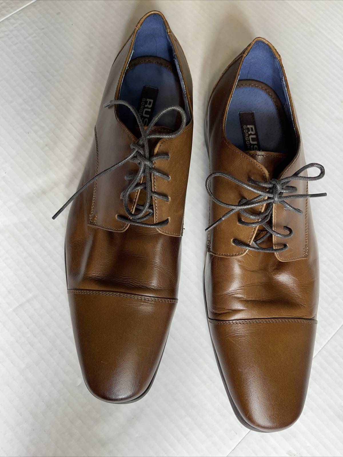 SAOLA Scarpe eleganti stringate da uomo in pelle Gordon Rush taglia 10 5 cognac antiscivolo