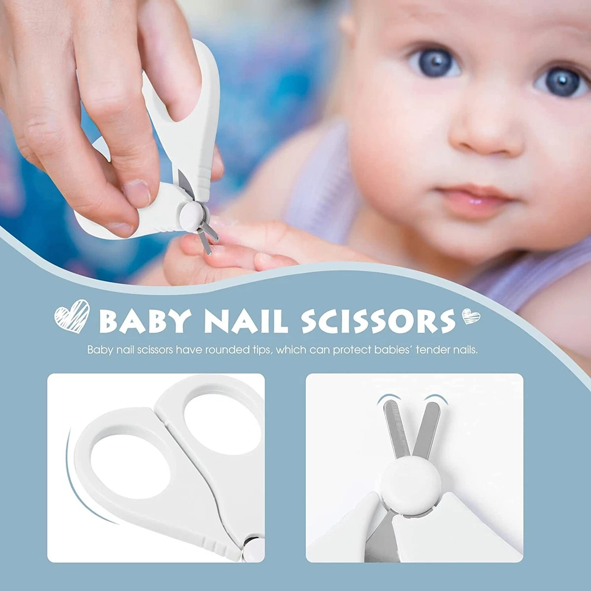 PIGEON Japanese Baby Nail Scissors From 3 Months - Made in Japan 