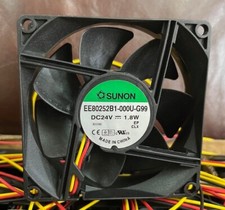 Sunon Fans EE80252B1-000U-F99 DC Fan, 24V, 80x80x25mm, 41CFM, 1.8W, 33dBA, 3200R