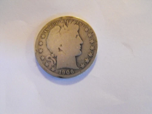 1906-O Barber, Liberty Head, Morgan  Half Dollar Good Condition